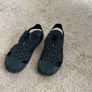 Nike Black Slip-On Sandals